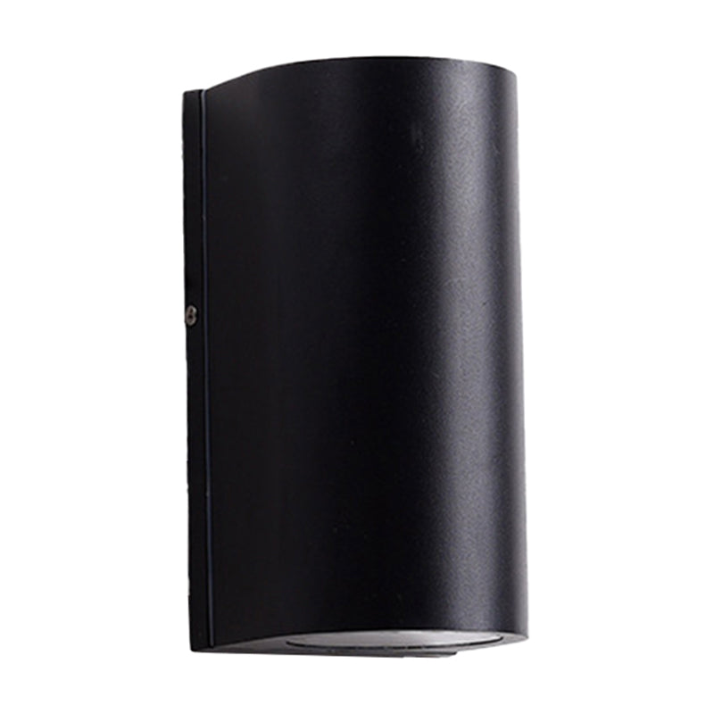 Lisslune | Black Small/Big Cylinder Wall Lamp Minimalist Aluminum LED Flush Wall Light for Outdoor Areas