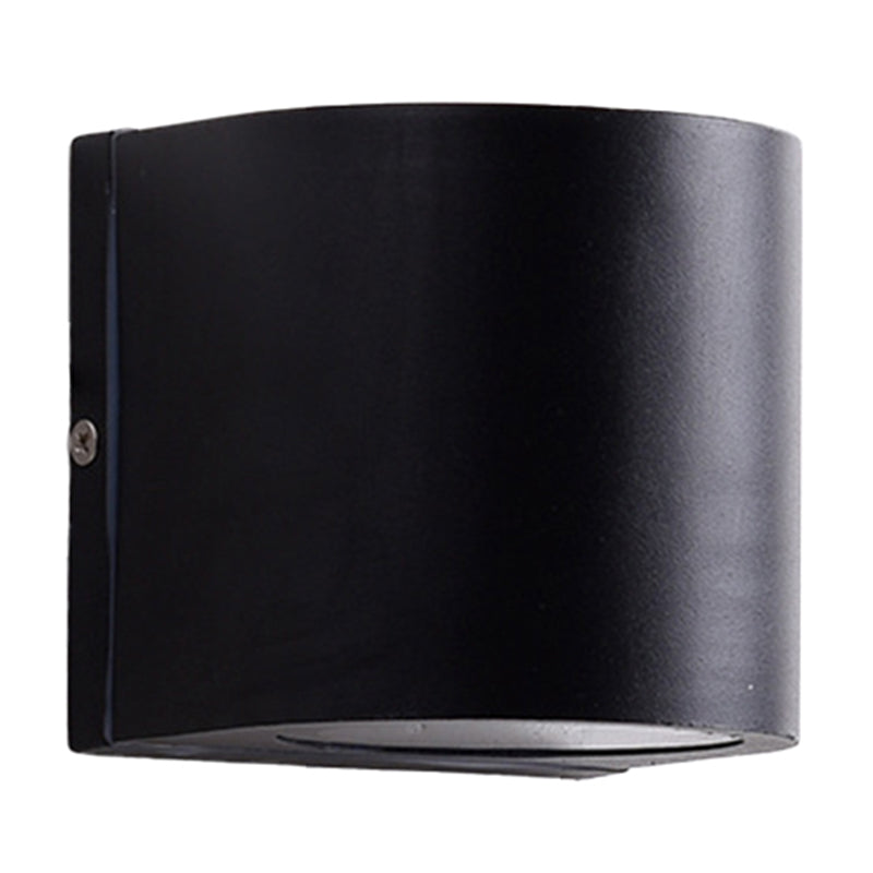 Lisslune | Black Small/Big Cylinder Wall Lamp Minimalist Aluminum LED Flush Wall Light for Outdoor Areas