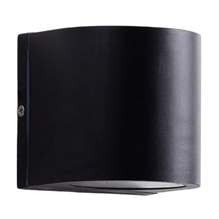 Lisslune | Black Small/Big Cylinder Wall Lamp Minimalist Aluminum LED Flush Wall Light for Outdoor Areas