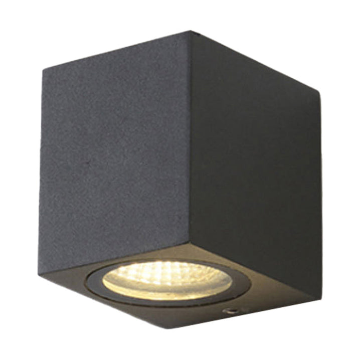 Lisslune | Modern 1/2-Light LED Outdoor Wall-Mounted Black Triangle/Cylinder/Rectangle Sconces Lighting with Metal Shade