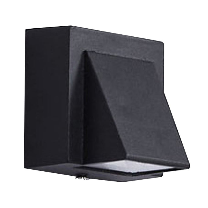 Lisslune | Modern 1/2-Light LED Outdoor Wall-Mounted Black Triangle/Cylinder/Rectangle Sconces Lighting with Metal Shade