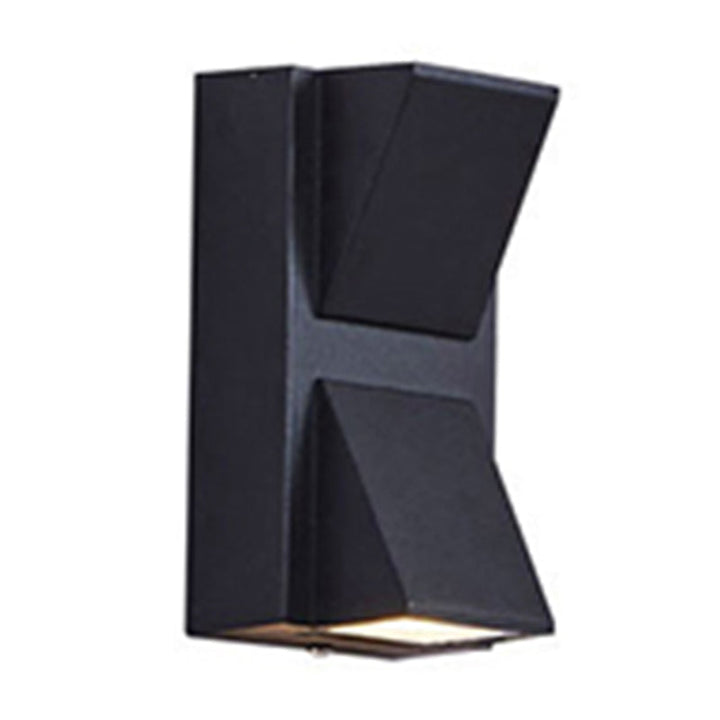 Lisslune | Modern 1/2-Light LED Outdoor Wall-Mounted Black Triangle/Cylinder/Rectangle Sconces Lighting with Metal Shade
