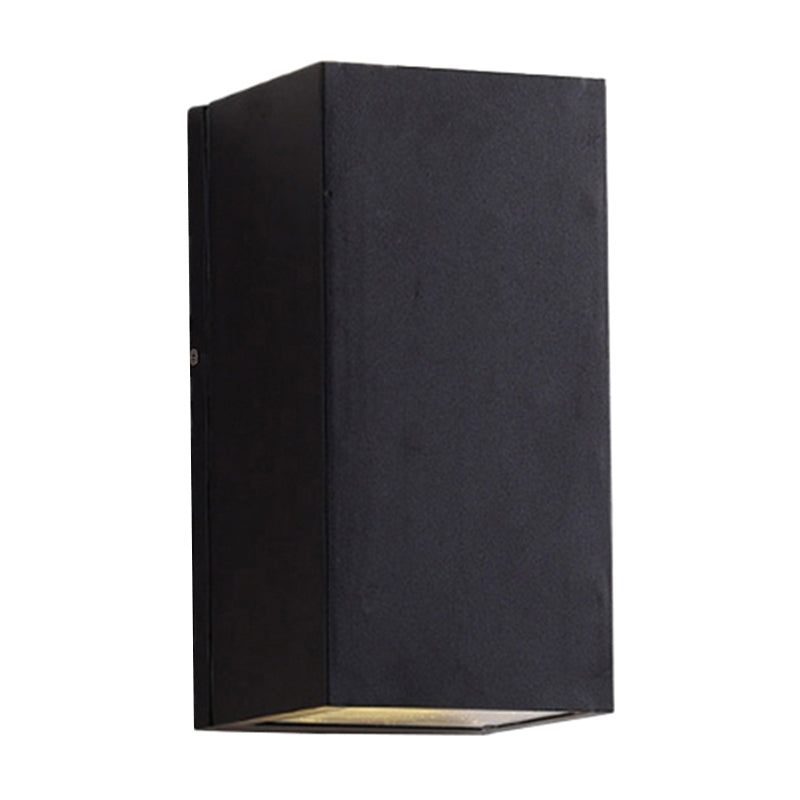 Lisslune | Rectangle/Cylinder/Triangle Wall Lamp Simplicity Metal 1/2-Light Black Finish LED Ceiling Mount for Porch