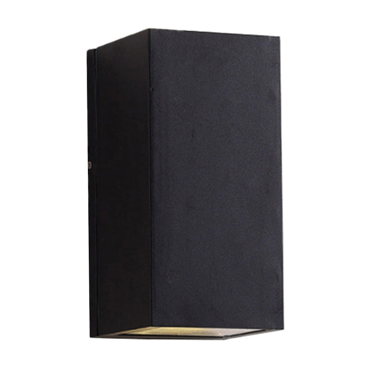 Lisslune | Rectangle/Cylinder/Triangle Wall Lamp Simplicity Metal 1/2-Light Black Finish LED Ceiling Mount for Porch