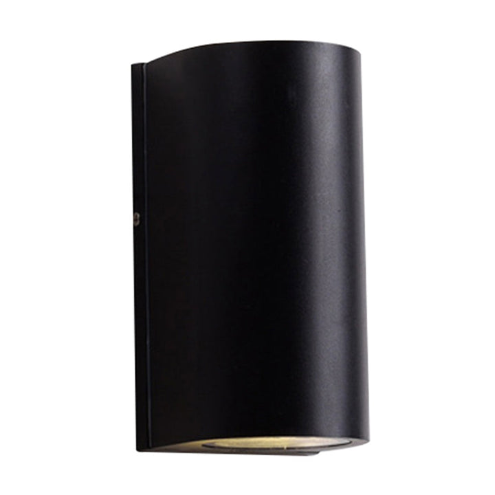 Lisslune | Rectangle/Cylinder/Triangle Wall Lamp Simplicity Metal 1/2-Light Black Finish LED Ceiling Mount for Porch