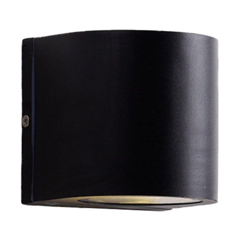Lisslune | Rectangle/Cylinder/Triangle Wall Lamp Simplicity Metal 1/2-Light Black Finish LED Ceiling Mount for Porch