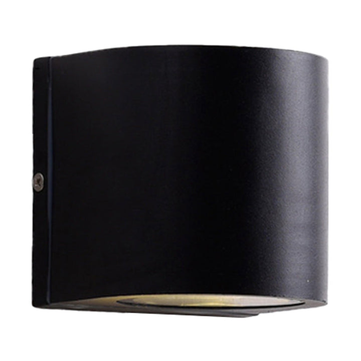 Lisslune | Rectangle/Cylinder/Triangle Wall Lamp Simplicity Metal 1/2-Light Black Finish LED Ceiling Mount for Porch