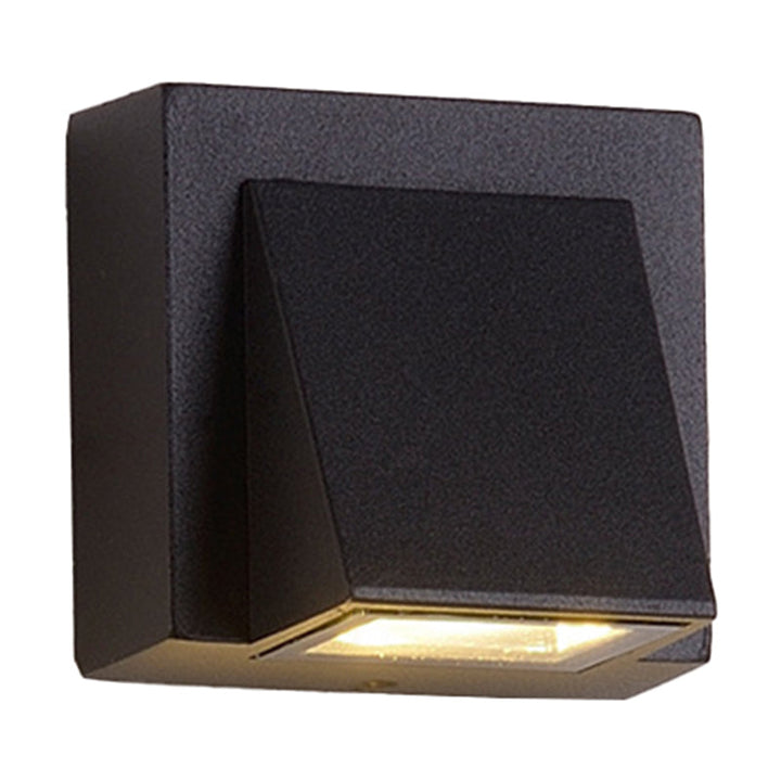 Lisslune | Rectangle/Cylinder/Triangle Wall Lamp Simplicity Metal 1/2-Light Black Finish LED Ceiling Mount for Porch