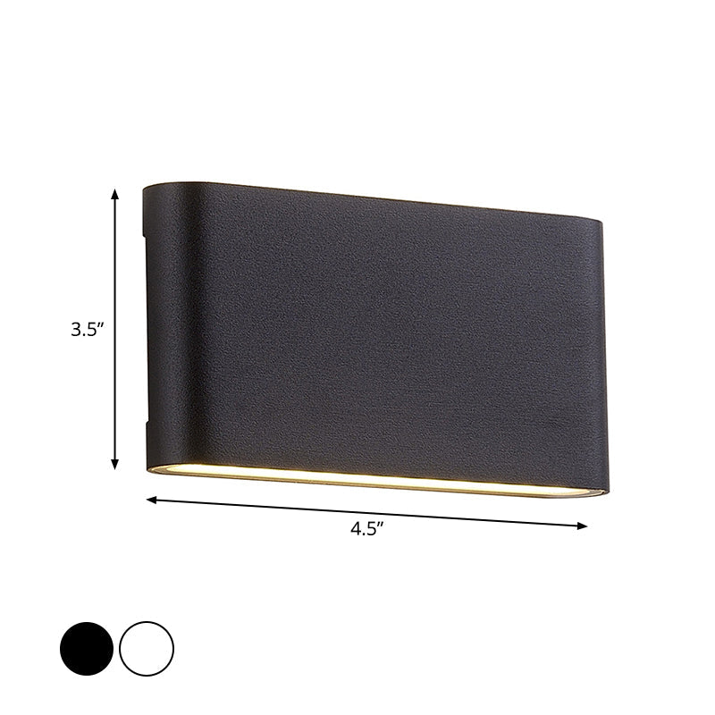 Lisslune | Black/White Rectangular Built-in Wall Lamp Nordic Aluminum Small/Medium LED Wall Light