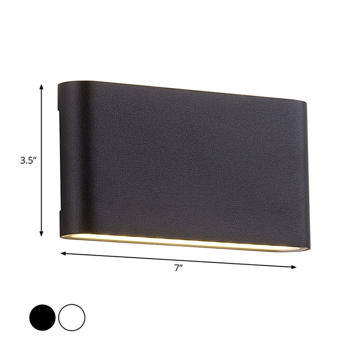 Lisslune | Black/White Rectangular Built-in Wall Lamp Nordic Aluminum Small/Medium LED Wall Light