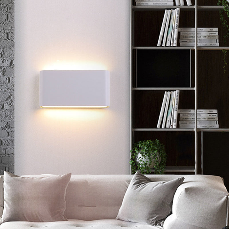 Lisslune | Black/White Rectangular Built-in Wall Lamp Nordic Aluminum Small/Medium LED Wall Light