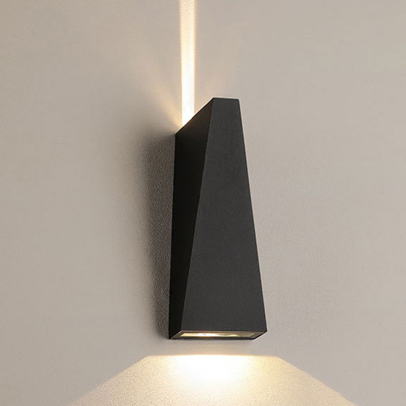 Skørter | Cube/Triangle/Cylinder Wall Light Fixture Nordic Metal Black Up and Down LED Wall Light for Outdoor