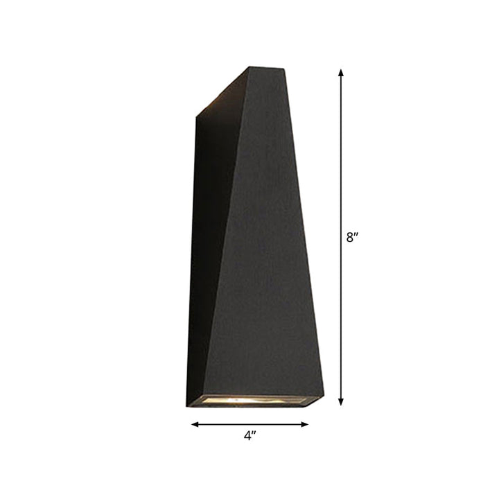 Skørter | Cube/Triangle/Cylinder Wall Light Fixture Nordic Metal Black Up and Down LED Wall Light for Outdoor