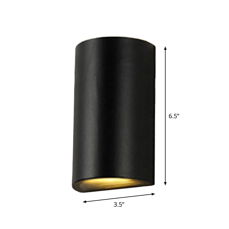 Skørter | Cube/Triangle/Cylinder Wall Light Fixture Nordic Metal Black Up and Down LED Wall Light for Outdoor