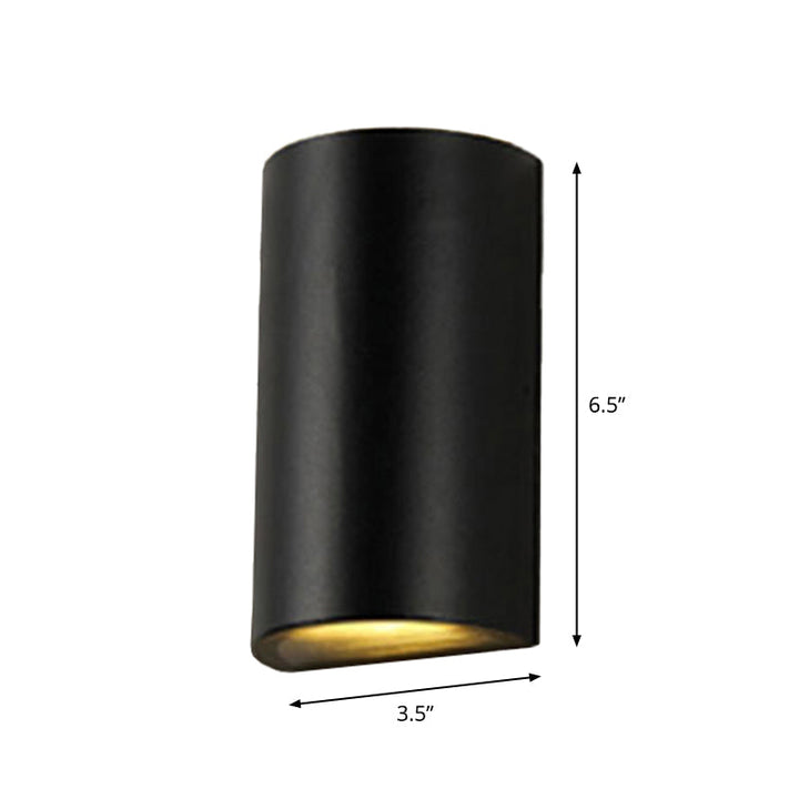 Skørter | Cube/Triangle/Cylinder Wall Light Fixture Nordic Metal Black Up and Down LED Wall Light for Outdoor