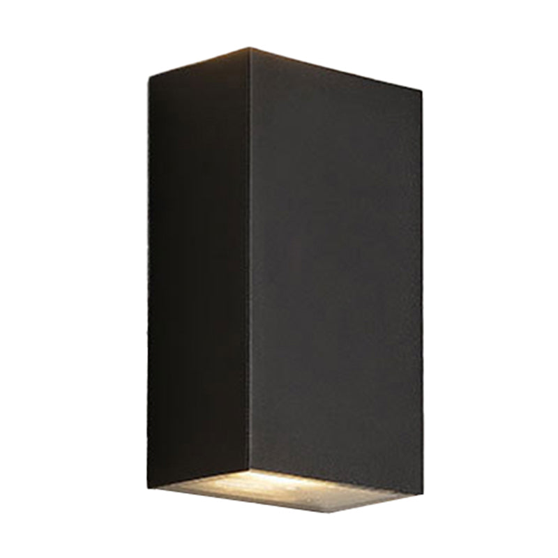 Skørter | Cube/Triangle/Cylinder Wall Light Fixture Nordic Metal Black Up and Down LED Wall Light for Outdoor