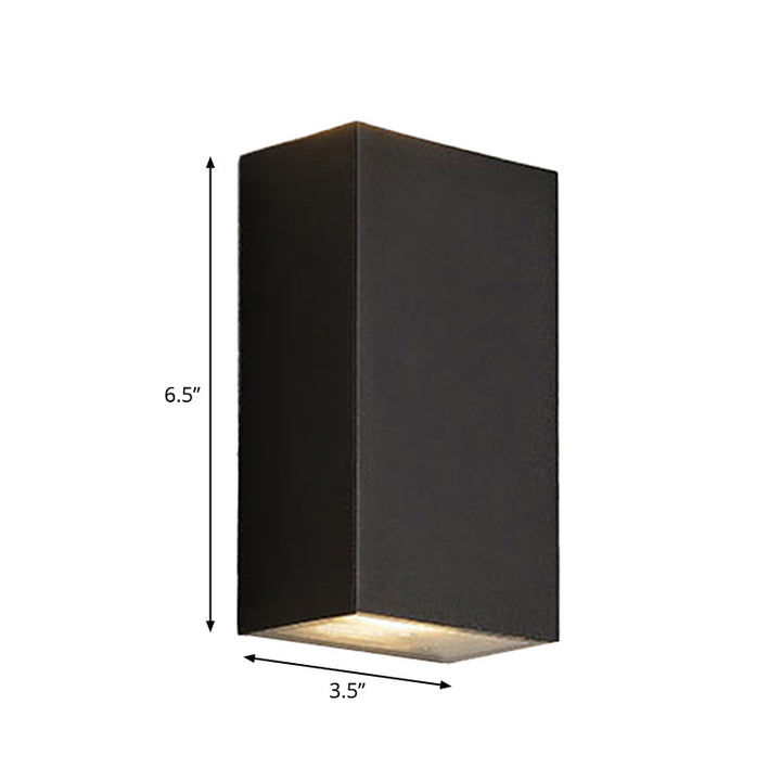 Skørter | Cube/Triangle/Cylinder Wall Light Fixture Nordic Metal Black Up and Down LED Wall Light for Outdoor