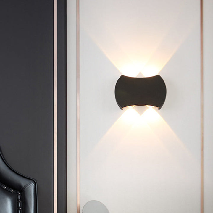Skørter | Ellipse/Curve/Cellular Mini Wall Light Nordic Metallic 4/6-Bulb Corridor LED Wall Light in Black