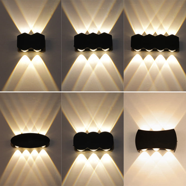 Skørter | Ellipse/Curve/Cellular Mini Wall Light Nordic Metallic 4/6-Bulb Corridor LED Wall Light in Black