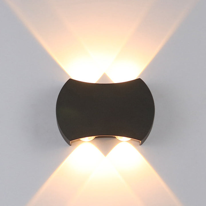 Skørter | Ellipse/Curve/Cellular Mini Wall Light Nordic Metallic 4/6-Bulb Corridor LED Wall Light in Black