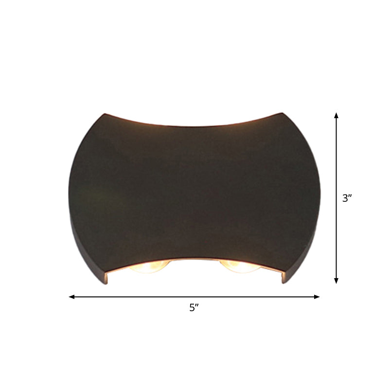 Skørter | Ellipse/Curve/Cellular Mini Wall Light Nordic Metallic 4/6-Bulb Corridor LED Wall Light in Black