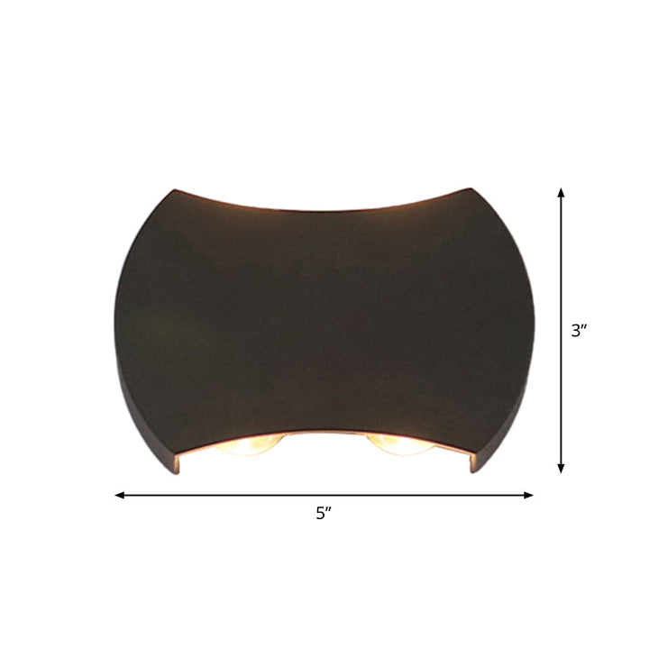 Skørter | Ellipse/Curve/Cellular Mini Wall Light Nordic Metallic 4/6-Bulb Corridor LED Wall Light in Black