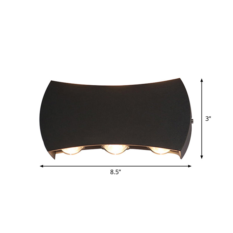 Skørter | Ellipse/Curve/Cellular Mini Wall Light Nordic Metallic 4/6-Bulb Corridor LED Wall Light in Black