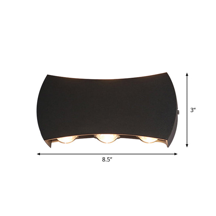 Skørter | Ellipse/Curve/Cellular Mini Wall Light Nordic Metallic 4/6-Bulb Corridor LED Wall Light in Black