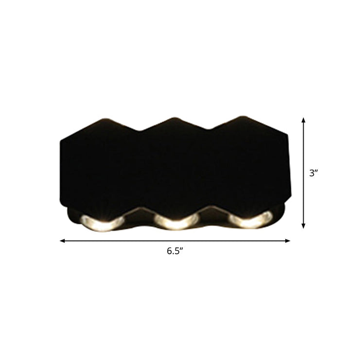 Skørter | Ellipse/Curve/Cellular Mini Wall Light Nordic Metallic 4/6-Bulb Corridor LED Wall Light in Black