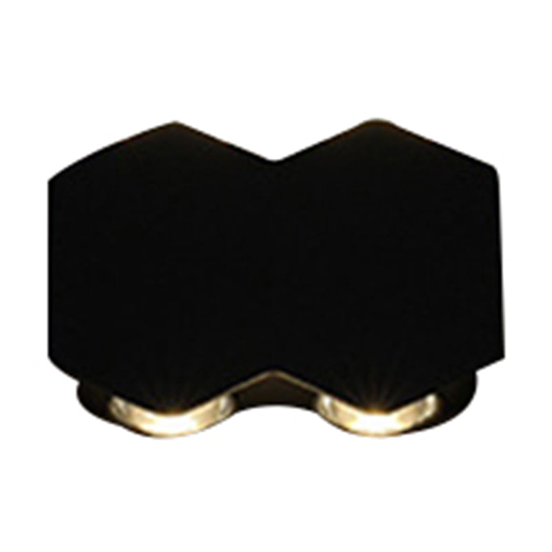 Skørter | Ellipse/Curve/Cellular Mini Wall Light Nordic Metallic 4/6-Bulb Corridor LED Wall Light in Black