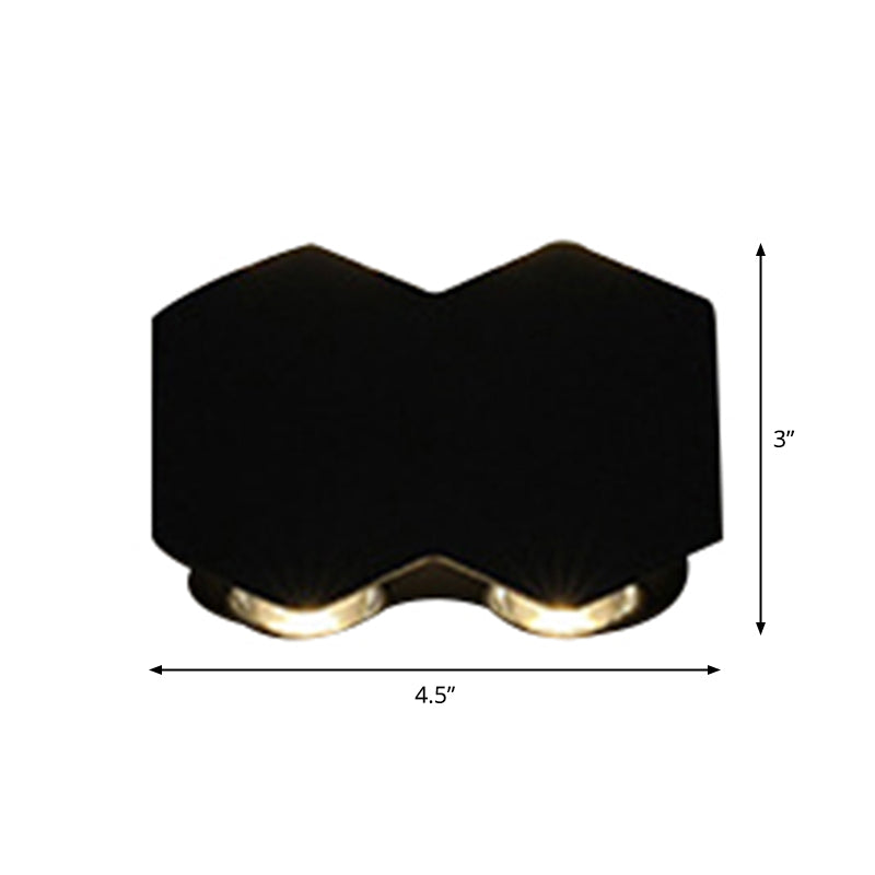 Skørter | Ellipse/Curve/Cellular Mini Wall Light Nordic Metallic 4/6-Bulb Corridor LED Wall Light in Black