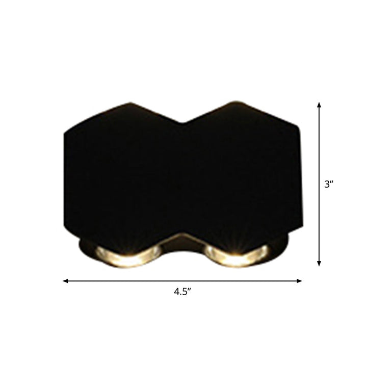 Skørter | Ellipse/Curve/Cellular Mini Wall Light Nordic Metallic 4/6-Bulb Corridor LED Wall Light in Black