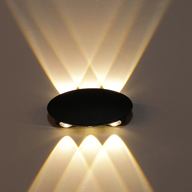 Skørter | Ellipse/Curve/Cellular Mini Wall Light Nordic Metallic 4/6-Bulb Corridor LED Wall Light in Black