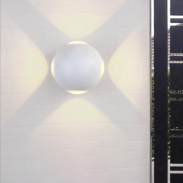 Lisslune | Dome Living Room Flush Wall Sconce Metal 4-Light Nordic Wall-Mount Lamp in Black/White