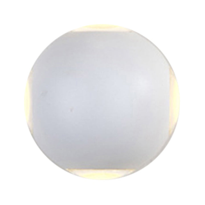 Lisslune | Dome Living Room Flush Wall Sconce Metal 4-Light Nordic Wall-Mount Lamp in Black/White