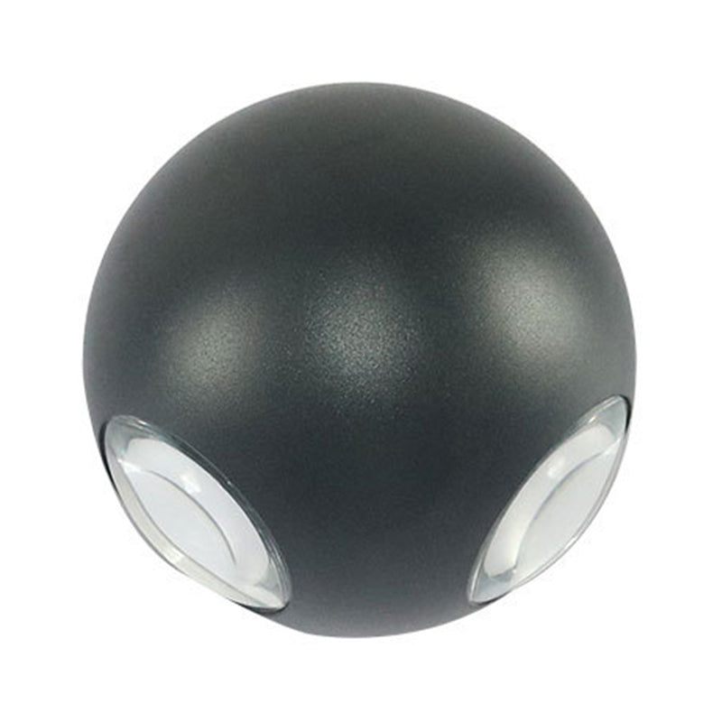 Lisslune | Dome Living Room Flush Wall Sconce Metal 4-Light Nordic Wall-Mount Lamp in Black/White