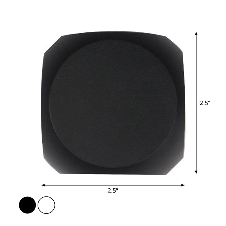 Lisslune | Mini Cube Wall Washer Sconce Nordic Aluminium 2/4-Head Living Room LED Wall Light in Black/White