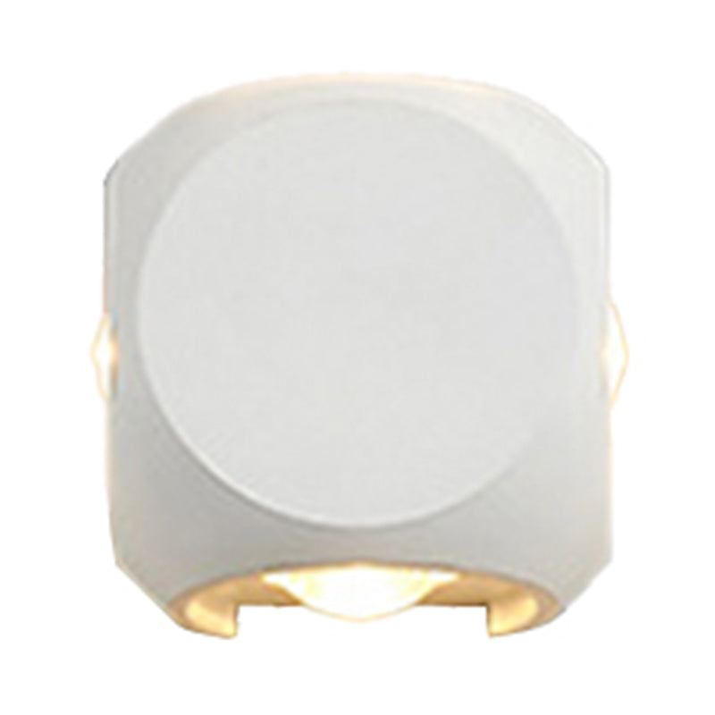 Lisslune | Mini Cube Wall Washer Sconce Nordic Aluminium 2/4-Head Living Room LED Wall Light in Black/White
