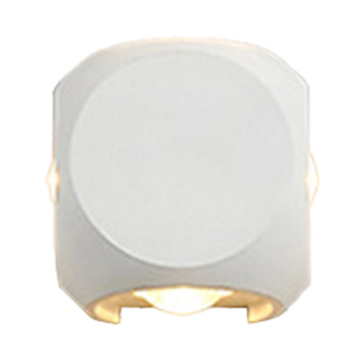 Lisslune | Mini Cube Wall Washer Sconce Nordic Aluminium 2/4-Head Living Room LED Wall Light in Black/White