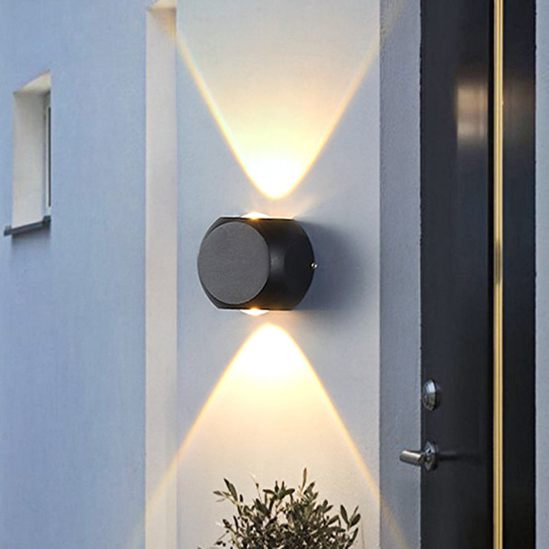 Lisslune | Mini Cube Wall Washer Sconce Nordic Aluminium 2/4-Head Living Room LED Wall Light in Black/White