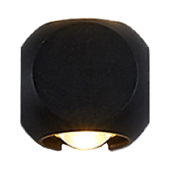 Lisslune | Mini Cube Wall Washer Sconce Nordic Aluminium 2/4-Head Living Room LED Wall Light in Black/White