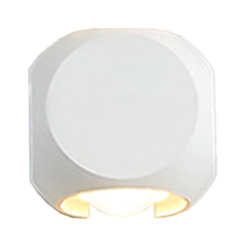 Lisslune | Mini Cube Wall Washer Sconce Nordic Aluminium 2/4-Head Living Room LED Wall Light in Black/White