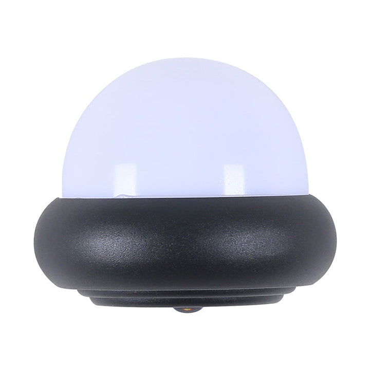 Lisslune | Plastic Ball Flush Wall Lamp Contemporary 1/2-Light Black Wall Lighting for Patio