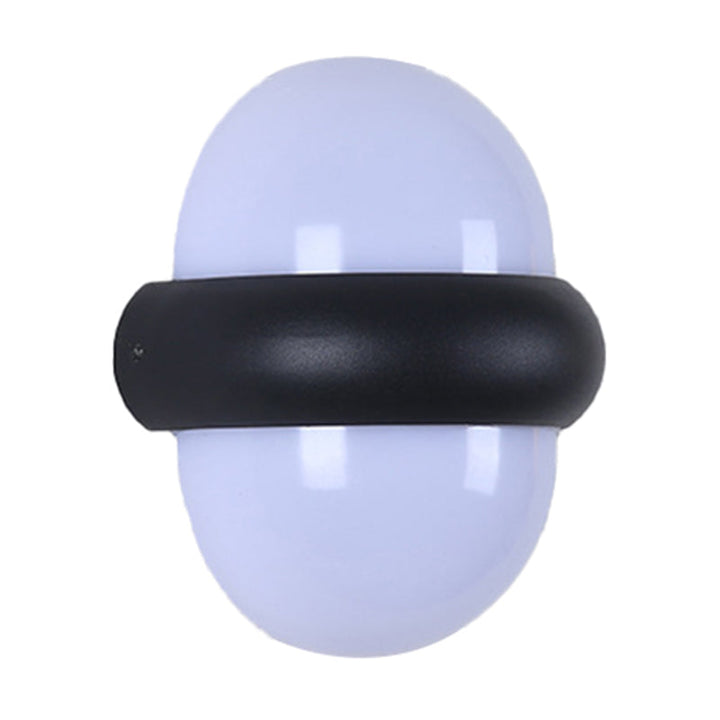 Lisslune | Plastic Ball Flush Wall Lamp Contemporary 1/2-Light Black Wall Lighting for Patio