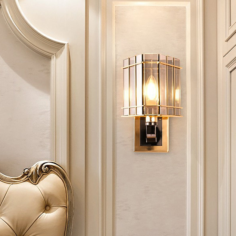 Lisslune | Postmodern 2/3-stage/Triangular Wall Lamp Crystal 1/3-Light Nightstand Ceiling Light in Gold