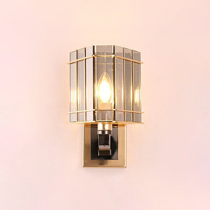 Lisslune | Postmodern 2/3-stage/Triangular Wall Lamp Crystal 1/3-Light Nightstand Ceiling Light in Gold