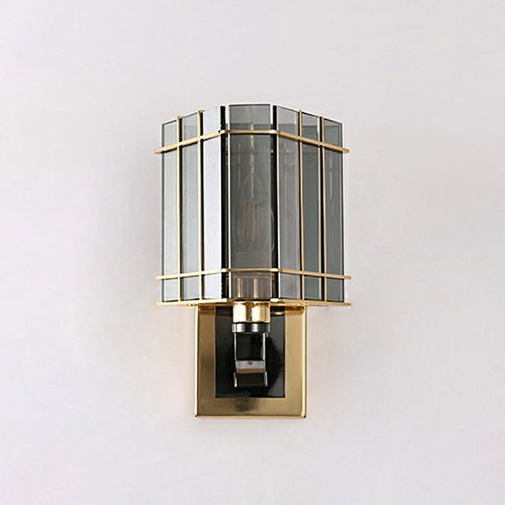 Lisslune | Postmodern 2/3-stage/Triangular Wall Lamp Crystal 1/3-Light Nightstand Ceiling Light in Gold