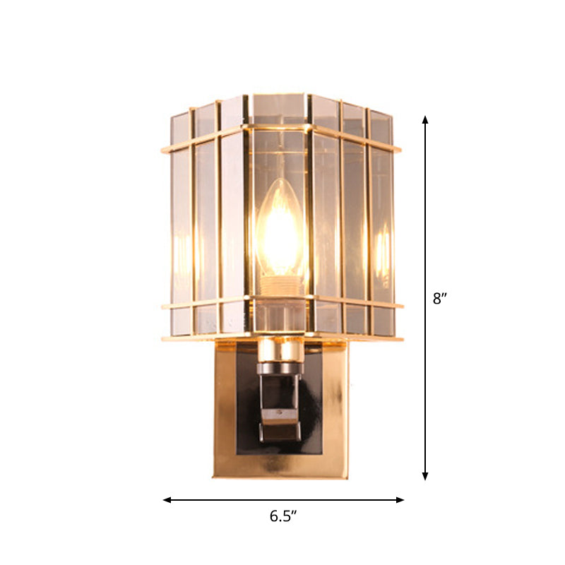 Lisslune | Postmodern 2/3-stage/Triangular Wall Lamp Crystal 1/3-Light Nightstand Ceiling Light in Gold