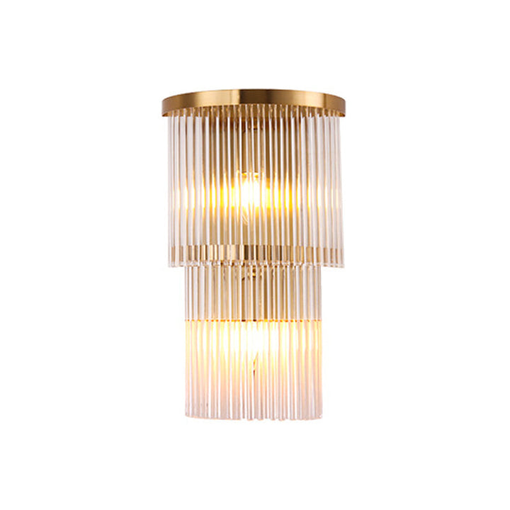 Lisslune | Postmodern 2/3-stage/Triangular Wall Lamp Crystal 1/3-Light Nightstand Ceiling Light in Gold