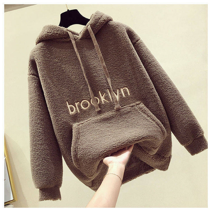 Ladies Cozy Fleece Hoodie with Kangaroo Pocket Lisslune